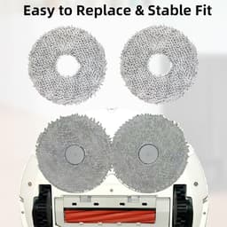 8 Stuks Dweilpads geschikt voor Dreame L10s Pro Ultra, L10s Pro Ultra Heat, L10s Ultra Gen 2 met grof haren - Stofzuiger onderdeel - Dweilpads — thumbnail 3