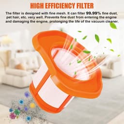 Hepa Filter - 4 Stuks - Vervangend Filter - Filterscherm - Stof Filter - Geschikt Voor Black & Decker Bhhv520bt Bhhv520bfp Bhhv320b Bhhv320j Bhhv520bf Bhhv520jf - Wasbaar - Geschikt Voor Het Filteren Van Fijnstof En Dierenharen — thumbnail 2