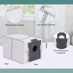 5x Stofzuigerzakken geschikt voor Dreame L40s Pro Ultra / X40 Ultra (Complete) / L40 Ultra / X50 Ultra / L10s Ultra Gen2 / L10s Pro Ultra / D20 Ultra / D20 Plus (Pro) / Matrix 10 Ultra — thumbnail 2