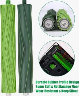 Vervangende onderdelen geschikt voor iRobot Roomba E/I/J-serie, i7 i7+ i3 i3+ i4 i4+ j7 E5 E6, geschikt voor iRobot Roomba-borstelaccessoires, 2 sets rubberen borstels, 8 hoogwaardige filters, 10 zijborstels — thumbnail 4