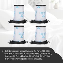 Replacements® Filters geschikt voor Rowenta Air Force 460 en Flex 560 - ZR009002 - 4 stuks — thumbnail 1