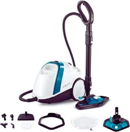 Vaporetto Smart 100_T Stoomreiniger met Hogedrukboiler - 4 Bar Stoomdruk - Onbeperkte Stoom - Doodt tot 99,99% Virusdeeltjes - Ziektekiemen En Bacteriën - 9 Accessoires - Wit/Turquoise — thumbnail 1
