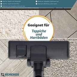 Stofzuigermondstuk 35/32 mm, universeel vloerzuigmondstuk met 2 rollen, draadhevel en borstel incl. aansluitadapter — thumbnail 2