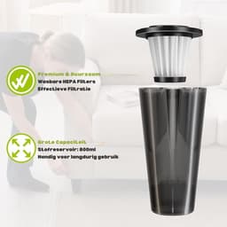 Luxe Kruimeldief – Snoerloos – Best Verkocht – Handstofzuiger – Vacuum Cleaner – 6000mAh – HEPA Filter – 10000PA – Lichtgewicht – Grijs — thumbnail 4