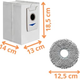 Accessoirespakket voor Ecovacs Deebot X2 Deebot X2 OMNI Deebot X2 PRO - Stofzuigerzak [partij 8] Microvezeldoekje [partij 4] — thumbnail 2