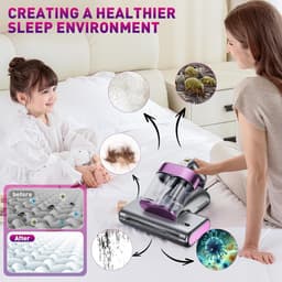 Mite Vacuum Cleaner for Mattresses, Mite Vacuum Cleaner with UV Light, Suction 500 W, 16 KPA Mite Vacuum Cleaner with - ShopVlot — thumbnail 5