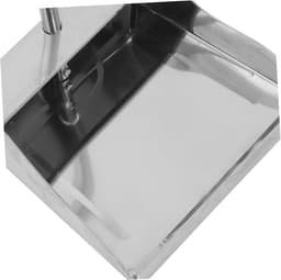 Roestvrijstalen Vuilblik - Lange Steel Stoffer - Comfortabel Schoonmaken - Extra Grote Opvang - 70 cm Lengte - Zilver — thumbnail 5
