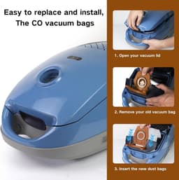 11 stuks - Erbij betrekken8 stofzakken - 2 sets filterkatoen en een borstel - compatibel met Miele Hoover Pure CO-stofzuigerzakken voor Guard M1 S8380 Flex Parquet Silence Performance Cat & Dog-serie — thumbnail 5