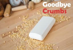 Tafelkruimel Veegmachine - Kruimelroller Tafel - Tafel Snel Opruimen - Verzamelt Kruimels Direct - 27 cm - Wit — thumbnail 3