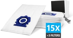 15x PREMIUM PRO 3D Stofzuigerzakken Geschikt voor Miele GUARD - 15 Stofzakken + 2x Hygiëne en 1x Motor filter meegeleverd! Premium kwaliteit zakken - Cat & Dog - Anti Allergie -Geschikt voor o.a. Miele GUARD L1, M1, S1 — thumbnail 1