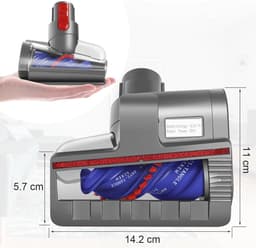 Mini Gemotoriseerde Borstelkop - Draadloze Stofzuigerkop - Antiklit Opzetstuk Voor Huisdierharen - Geschikt Voor Dyson V7 V8 V10 V11 V15 Stofzuigers — thumbnail 3