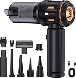 SnelShoppen - Handstofzuiger 18000Pa - Draadloos & Lichtgewicht - 3 Standen, Blaasfunctie, USB-C - Ideaal voor Huis, Camping, Auto en Keuken — thumbnail 1