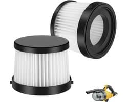 2 stuks-DCV5011H Stofzuigerfilter - Stofzuigerfilter - Filterzeef - Accessoire voor handstofzuiger - Geschikt voor DEWALT 20V draadloze handstofzuiger - Dewalt DCV501HB DCV5011H stofzuiger - Wit - 9,57*8,2*7 cm