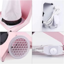 Nailstofzuiger - Nagelstof Afzuiger - Nageldesign - Krachtige Zuigkracht - 100W - Roze — thumbnail 2
