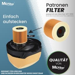 Omgoods - 10 Stofzuigerzakken + 1 Filter Geschikt voor Kärcher WD3 en MV3 — thumbnail 1