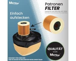 Omgoods - 10 Stofzuigerzakken + 1 Filter Geschikt voor Kärcher WD3 en MV3
