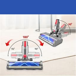 Vervangende Zuigmond Met Groene LED-Verlichting Voor Dyson V7 V8 V10 V11 V15 - 255 mm 90°/180° Draaibaar Geschikt Voor Alle Vloeren - Grijs — thumbnail 5