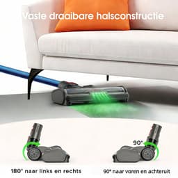 BLOSSOM Stofzuigerborstel - Zuigmond Geschikt voor Dyson Steelstofzuiger V7/V8/V10/V11/V15/G5 - Vloerzuigmond - Stofzuigermondstuk - Stofzuigeraccessoires - Met LED Lampen - Zwart — thumbnail 5