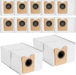 Set van 12 stofzakken geschikt voor Eufy Omni C20 / C10 robotstofzuigers, grote capaciteit vervangende stofzuigerzakken met meerlaags filtersysteem — thumbnail 1