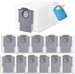 Stofzakken voor Roborock Saros 10/10R/S8 MaxV Ultra/Qrevo Pro/Qrevo/Qrevo MaxV/Qrevo S/Qrevo Master/S8 Max Ultra Robotstofzuiger - 3,0 Liter - 12 Stuks — thumbnail 1
