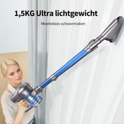 Draadloze Steelstofzuiger - Lichtgewicht Stofzuiger - Huis Snel Schoon - 23kPa Zuigkracht - 35 Min Looptijd - Blauw — thumbnail 5