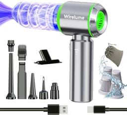 Draadloze Auto Stofzuiger - Zilver - Handheld Accu Stofzuiger met Krachtige Cyclonische Zuigkracht - Voor Auto's en Huizen — thumbnail 1