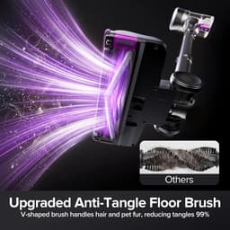 Steelstofzuiger Draadloos 48.000 Pa – 450W – 50 Min Accuduur – Anti-Klit Borstel met LED – HEPA Filter — thumbnail 2