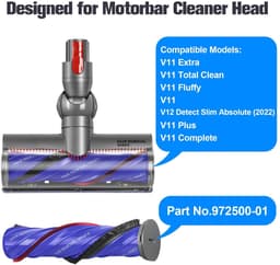 Dailygoods- Borstelstang Vervangend - Anti-tangle Motorbar - Compatibel met 972182-01 - Vloerzuigmond met 43 Vleugellamellen - Identificatie met Rode Markering - Geschikt voor Dyson V11/V12/V10 - Stofzuigerborstel — thumbnail 4