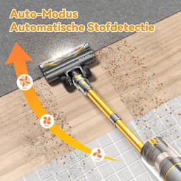 Steelstofzuiger - Draadloze Krachtpatser - Huis Reinigen - Automatische Zuigkracht - 75 Min Werktijd - Goud — thumbnail 4