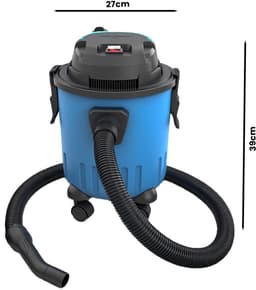 15L Nat en Droog Stofzuiger met Wielonderstel, Complete Accessoire Set – 5 Meter Kabel, Filter, Geluiddemper, Vloerborstel & Verlengbuizen voor Garage, Huis en Werkplaats — thumbnail 3
