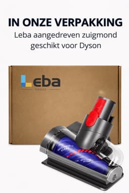 Leba Anti Klit Borstel Geschikt Voor Dyson Steelstofzuiger V15, V11, V10, V8 & V7 - Mini Turbo Zuigmond - Matrasborstel - Opzetstuk - Stofzuigermondstuk - Mondstuk - Stofzuigeraccessoires — thumbnail 3