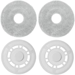 PromoHome 4x Mopdoeken met dweilplaten – Geschikt voor Xiaomi X20+ en Dreame L10S Pro Gen 2 / L10 Ultra / L10S Pro / L10S Ultra / L10 Prime / X20 Pro robotstofzuigers – dweilpads en dweilhouders — thumbnail 1