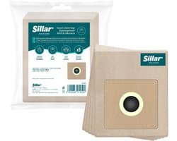 Sillar stofzuigerzakken - papier - met afdichting - biologisch afbreekbaar - vervanging voor traditionele stofzuigers - Zelmer, Amica, Beko, Hoover, Philips, MPM - 18 x 15 cm - 5 stuks