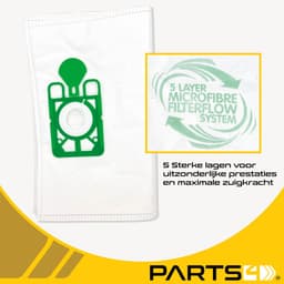 20 stofzuigerzakken PARTS4® geschikt voor Numatic NVM 1CH 1B/C -20 stuks- | Extra sterk & hoge filtratie dankzij 5 lagen | O.a geschikt voor Numatic Henry, Hetty, James, PPR-240, 604015 Hepa-Flo — thumbnail 3