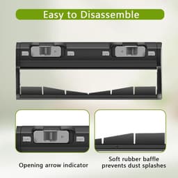2 stuks Hoofdborstel achterklep accessoire - geschikt voor Ecovacs N8 X1 X1e OZMO N10 N5 T10 T9 T8 T5 950-serie Omni Plus Turbo Pro — thumbnail 3