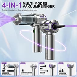 4-in-1 Draadloze Handstofzuiger, Mini Auto Stofzuiger Stofblazer, 16.000 Pa Krachtige Krachtige Zuigkracht borstelloze motor, 6000mAh batterij, 1-touch leegmaken, voor auto/thuis Zwart, EVA-tas — thumbnail 4