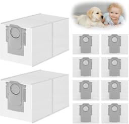 10x Stofzuigerzakken - Geschikt voor Roborock Qrevo Series Curv/Master/S/Pro/Slim & S8 Max (V) Ultra - 3L Grote Capaciteit - Anti-Allergie Filterzakken - Accessoires — thumbnail 1