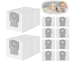 10x Stofzuigerzakken - Geschikt voor Roborock Qrevo Series Curv/Master/S/Pro/Slim & S8 Max (V) Ultra - 3L Grote Capaciteit - Anti-Allergie Filterzakken - Accessoires