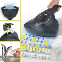 Zyrex® Huisstofmijt Stofzuiger - Matras Reiniger Met Sterke zuigkracht – Matrasreiniger Met UV-C Licht - Zwart - 37cm x 26cm x 17cm — thumbnail 5