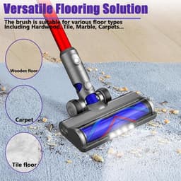 Vervangende onderdelen Geschikt voor Dyson V6 DC59 DC61 DC62 DC74 stofzuigers, geschikt voor Dyson V6, met 4 LED-lampjes turboborstel reinigingskop, geschikt voor vloeren en tapijten (geschikt voor A- en B-interfaces) — thumbnail 2