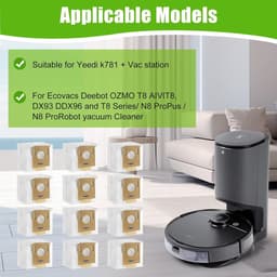 Allecto Plus - Stofzakken voor Robotstofzuigers - Geschikt voor ECOVACS Deebot T8, T9, N8 en DX93/DDX96 - 12 stuks - Stofzuiger Onderdelen en Accessoires — thumbnail 4