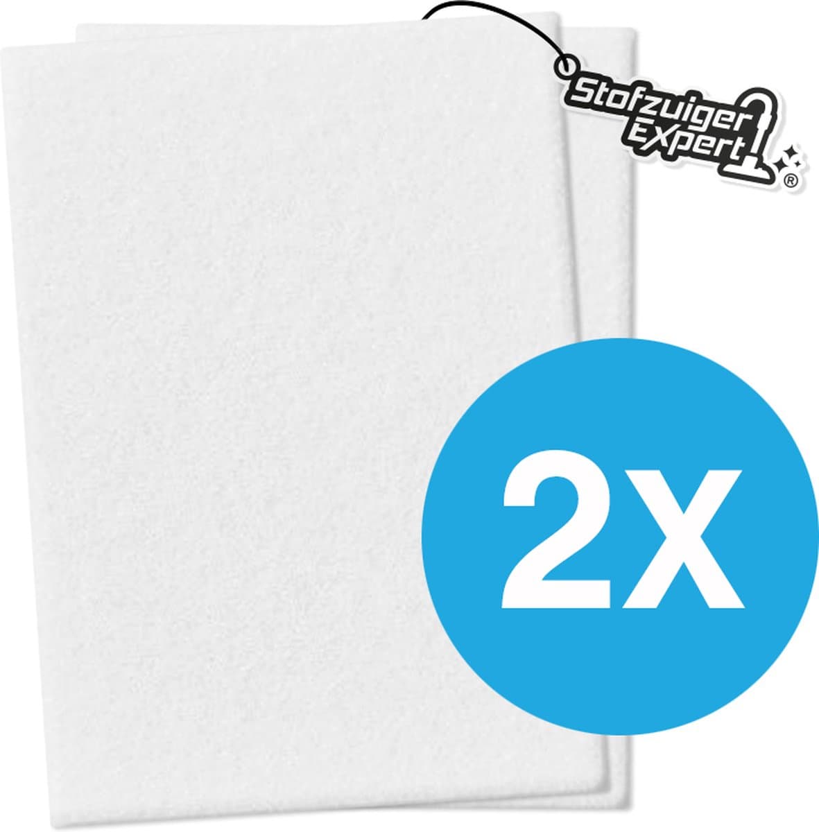 2x Universeel Micro / Hygiëne filter voor alle Stofzuigers - 2 stuks 200x125mm Kwaliteits Uitblaasfilter - O.a. geschikt voor Miele, Siemens, Philips, Bosch, Siemens, AEG, Electrolux etc. — afbeelding 1