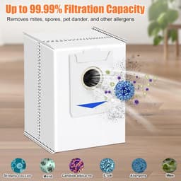 17 stuks vervangende accessoires set geschikt voor Ecovacs Deebot X2 / X2 Omni / X2 Pro / DEX86 stofzuiger reserveonderdelen, 1 hoofdborstel, 4 zijborstels, 4 hepa-filters, 4 stofzakken, 4 dweildoeken — thumbnail 3