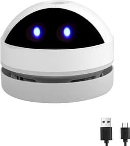 Mini Stofzuiger - Draagbare Stofzuiger - Bureau Reinigen - USB Oplaadbaar - 8.7 x 8.7 x 9.6 cm - Wit — thumbnail 1