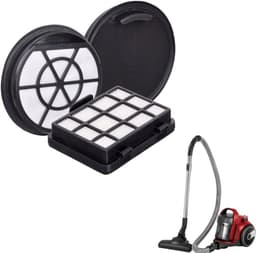 2 stuks - zwarte accessoires voor stofzuigers - Compatibel met Bosch Series 2 stofzuigers zonder stofzak: BGC05AAA1, BGC05AAA2, BGC05A220, BGC05A320, BGC05A322, BGS05AAA2 en BGS05X240. — thumbnail 1