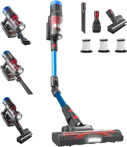 Draadloze Steelstofzuiger - Lichtgewicht Stofzuiger - Huis Reinigen - Drie Snelheden - 60 Minuten Looptijd - Blauw — thumbnail 1