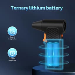 Elektrische Luchtblazer - Handheld Reiniger - Stof Verwijderen - Krachtige 110.000 RPM - Compact Formaat - Zwart — thumbnail 4