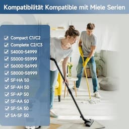 Stofzuigerzakken Compatibel met Miele GN 3D Complete C3 C2 C1 Classic C1 - 18 Stuks met HEPA-filter en Motorfilter - Vervangt 9917730 — thumbnail 4