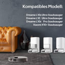Dweilpads - Geschikt voor dreame X10 / S10 Plus / L10S Ultra - Mop Pad - 8stuks Grijs — thumbnail 5