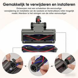 BLOSSOM Stofzuigerborstel - Zuigmond Geschikt voor Dyson Steelstofzuiger V7/V8/V10/V11/V15/G5 - Vloerzuigmond - Stofzuigermondstuk - Stofzuigeraccessoires - Met LED Lampen - Zwart — thumbnail 3